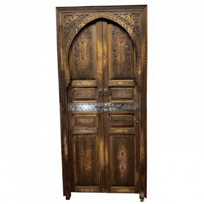 Traditional Carved Moroccan Door for Sale