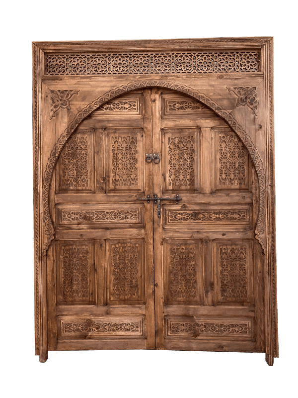 Handcrafted Moroccan Geometric Wood Door – Authentic Riad Design for Your Home - Image 11