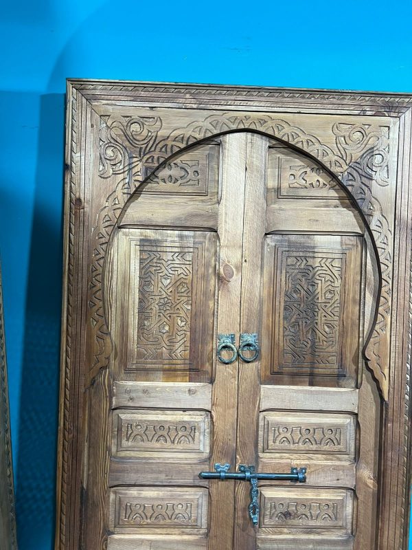 Decorative wooden door with traditional Arabic designs, crafted by ArabicDoors