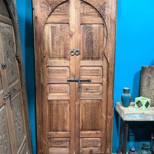 Decorative wooden door with traditional Arabic designs, crafted by ArabicDoors