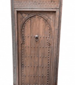 Large Moroccan Riad Door .Decorative wooden door with traditional Arabic designs,