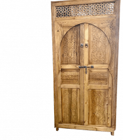 Decorative wooden door with traditional Arabic designs, crafted by ArabicDoors