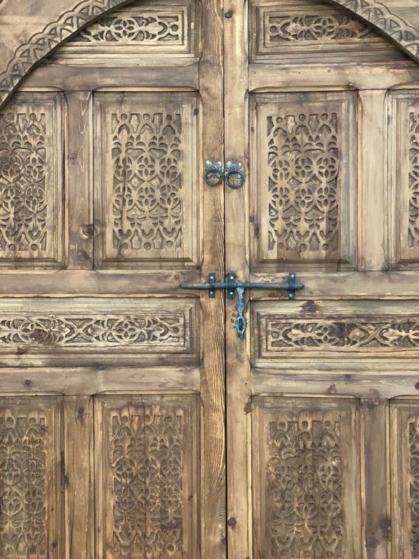 Handcrafted Moroccan Geometric Wood Door – Authentic Riad Design for Your Home - Image 8